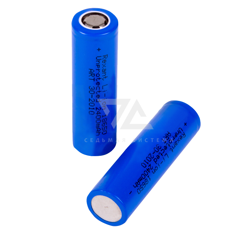 Аккумулятор 18650 unprotected Li-ion 2.4 А Rexant