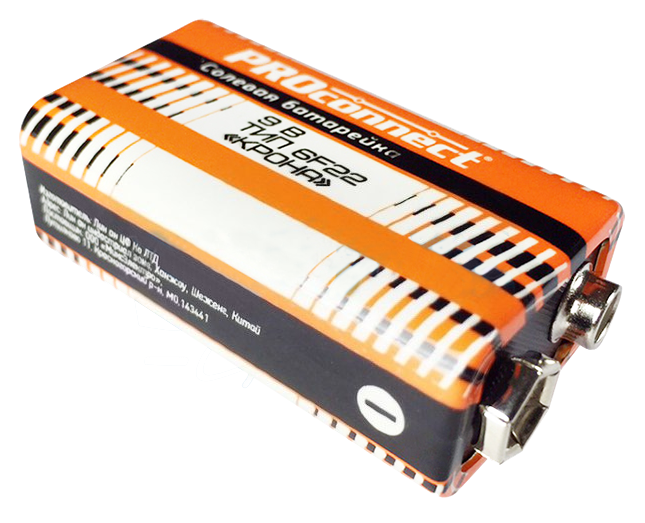 Элемент питания солевой КРОНА 9V 6F22 Proсonnect