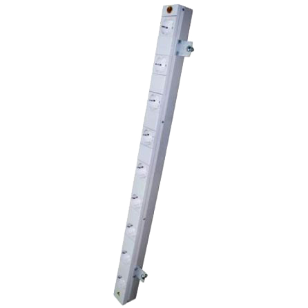 Блок розеток вертикальный в стойку Ижтехноком, вых:9-ЕВРО, вх:шнур с вилкой