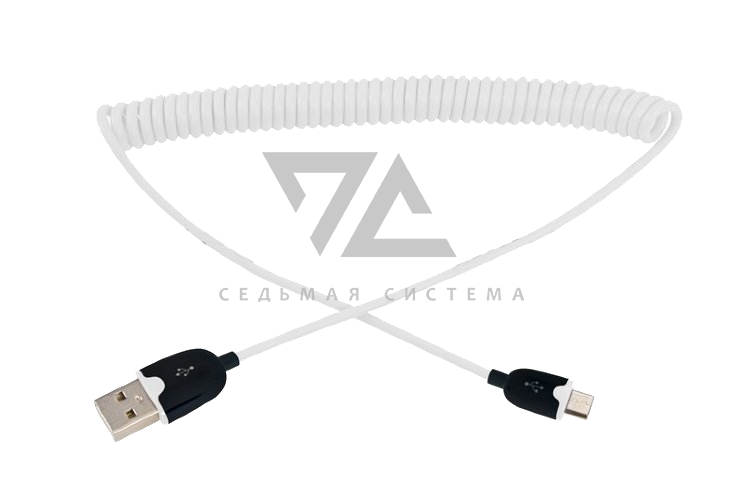 USB кабель универсальный, microUSB, шнур витой Rexant, белый, 1.5 м