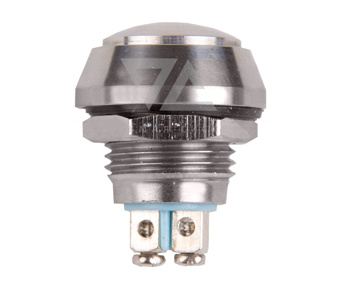 Выключатель-кнопка антивандальная d=12 250V 2А (2с винт) ON-OFF, без фиксации