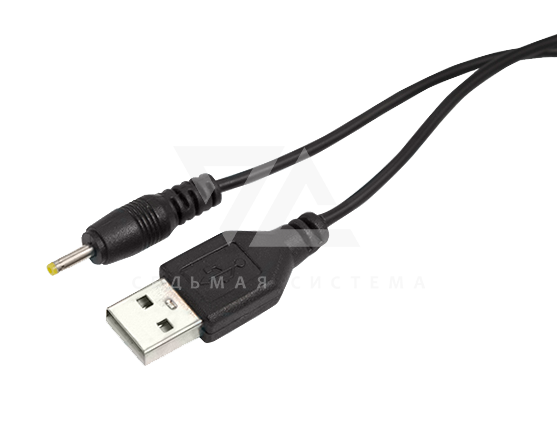Шнур USB A(штекер) - DC(штекер) 0.7 - 2.5 мм (шнур + адаптер) Rexant, 1 м