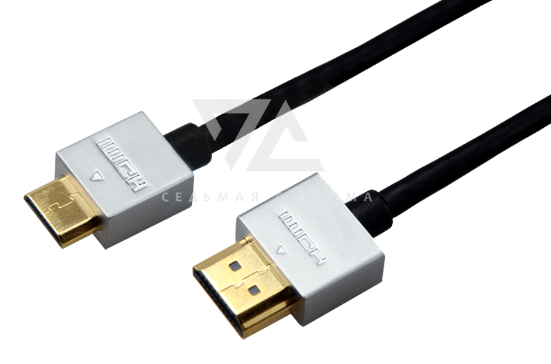 Шнур HDMI - Mini HDMI GOLD Ultra Slim Rexant, в блистере, 1.5 м