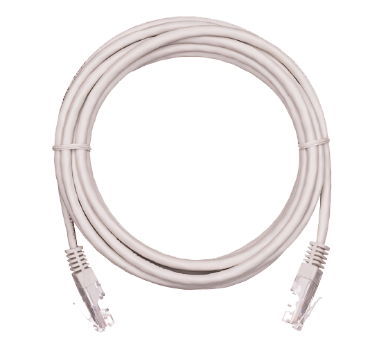 Патчкорд UTP 1.5 м Cu Netlan, CAT5е, серый, литой