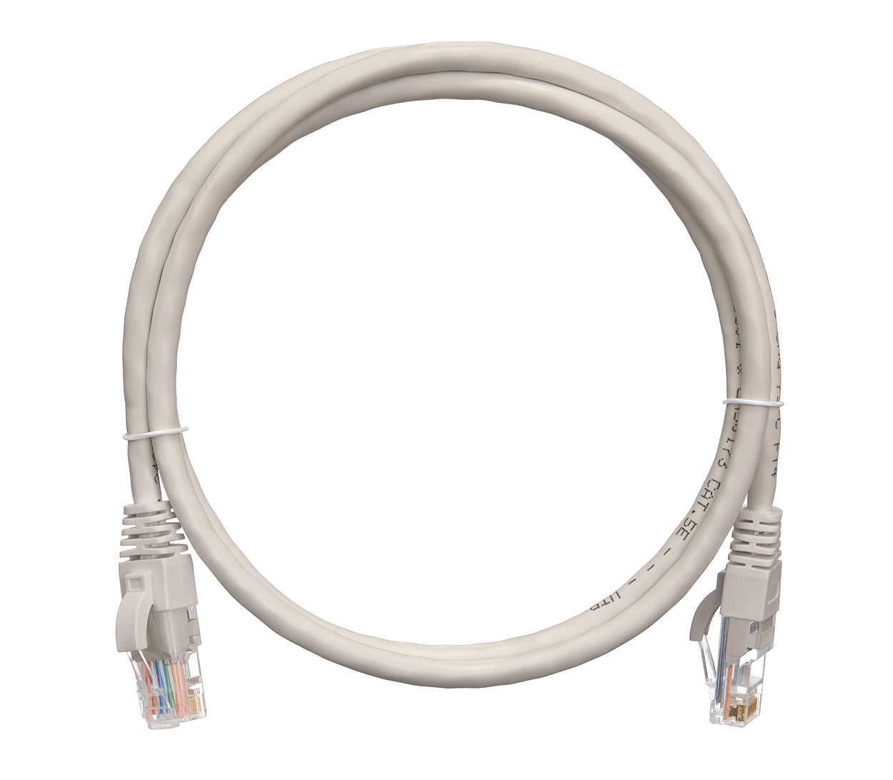 Патчкорд UTP 2 м Nikomax, CAT5е, серый, литой, LSZH