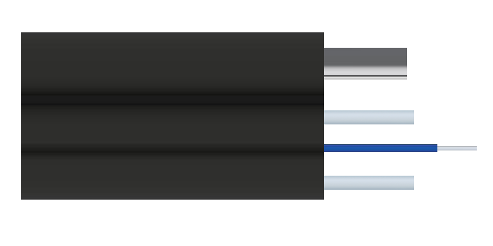 Кабель оптический X-Line FTTx, 1 волокно G.657A1, стеклопруток, LSZH, стальной трос 1 мм