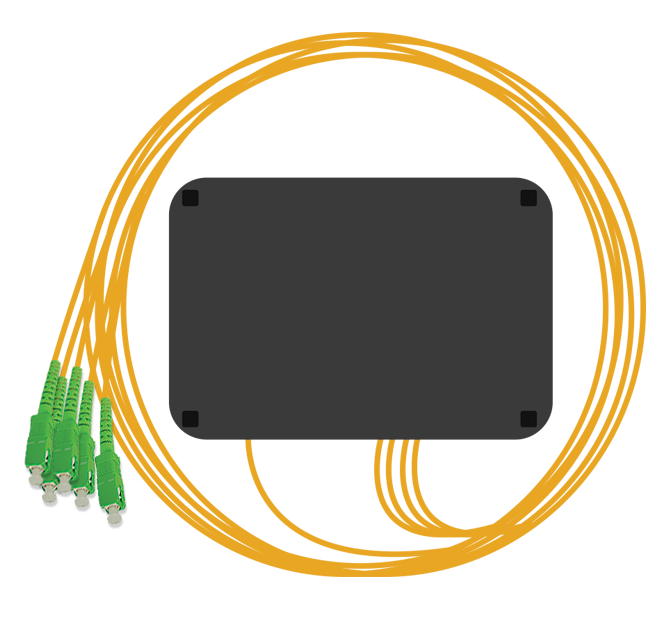 Делитель оптический 1x4, 1310/1550, равномерный, SC/APC