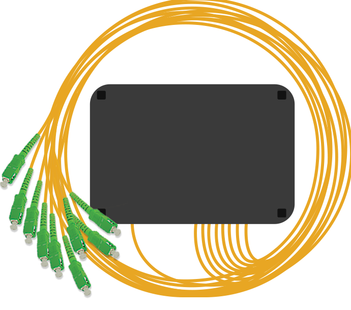 Делитель оптический 1x8, 1310/1550, равномерный, SC/APC