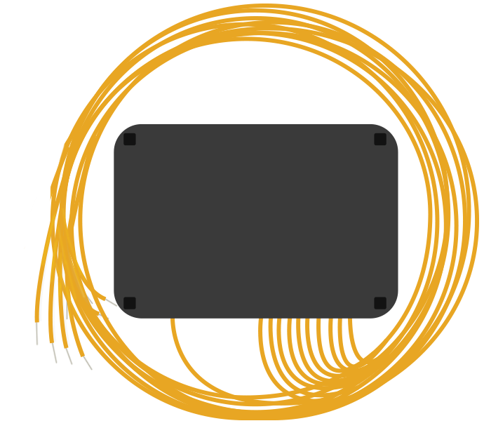 Делитель оптический 1x10, 1310/1550, равномерный, неоконцованный