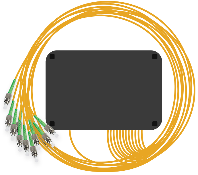 Делитель оптический 1x12, 1310/1550, равномерный, FC/APC
