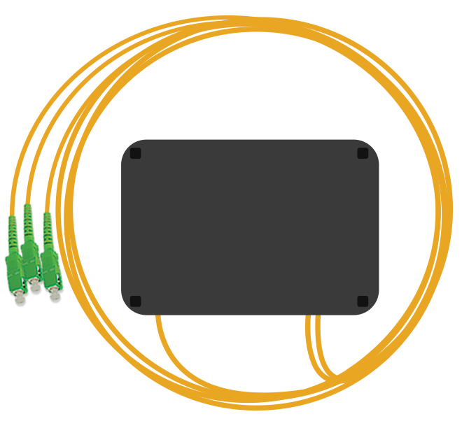 Делитель оптический 1x2, 1310/1550, равномерный, SC/APC
