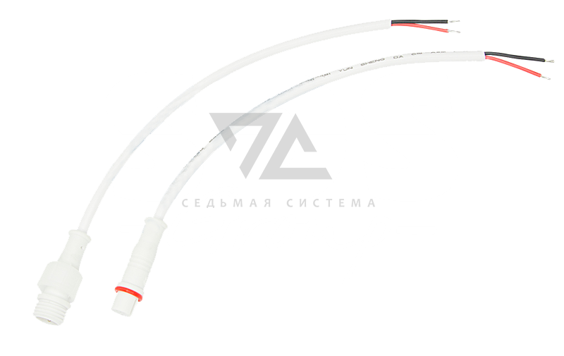 Кабель соединительный 2pin, IP67 Rexant, 2 х 0.35 мм2, 300V, белый