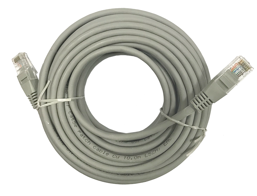 Патчкорд UTP 10 м Cu X-Line, CAT5е, серый, литой, LSZH