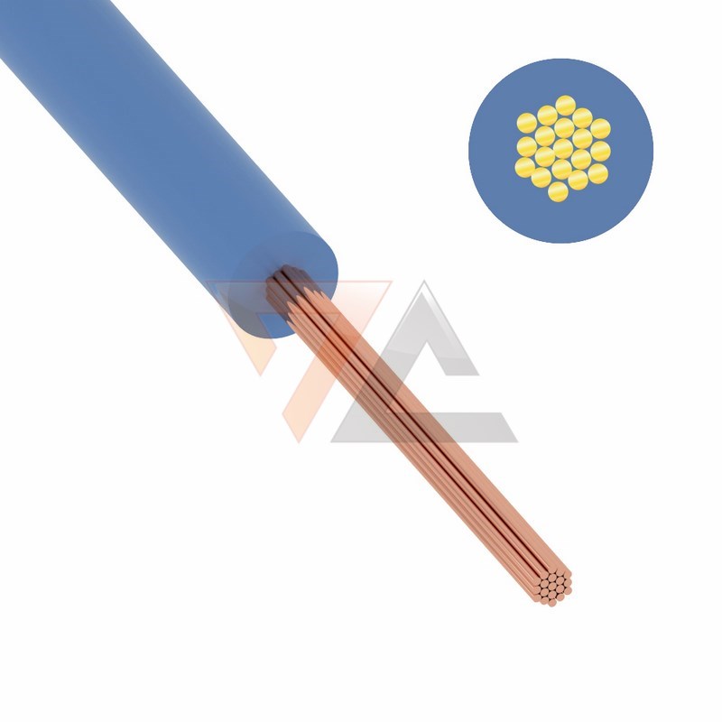 Кабель силовой ПУГВ (ПВ-3) 1.5 мм, синий, 500 м