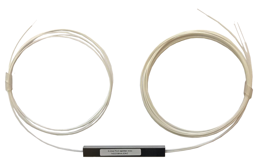 Делитель оптический PLC 1х2, миникорпус, неоконцованный, 0, 9 мм, X-Line