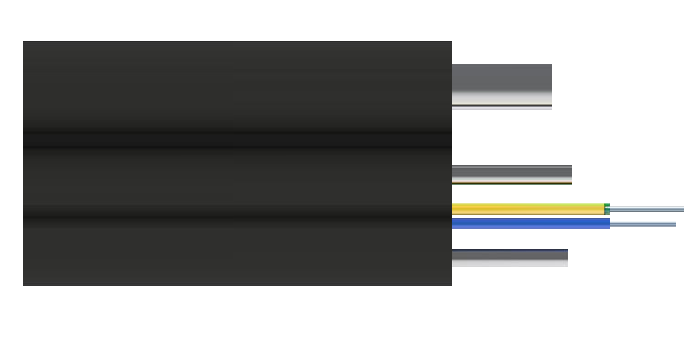 Кабель оптический X-Line FTTx, 8 волокон G.652, стальной силовой элемент, LSZH, стальной трос 1 мм
