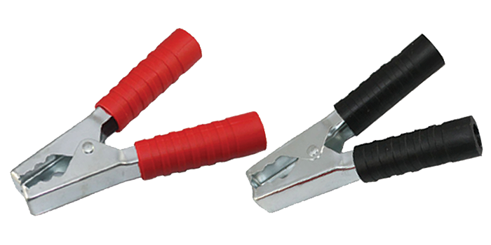 Зажим "крокодил" Rexant, 150 мм, 250 А, красный/черный