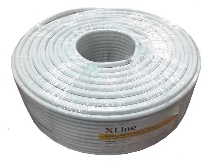 Кабель RG-6U X-Line, белый, 100 м