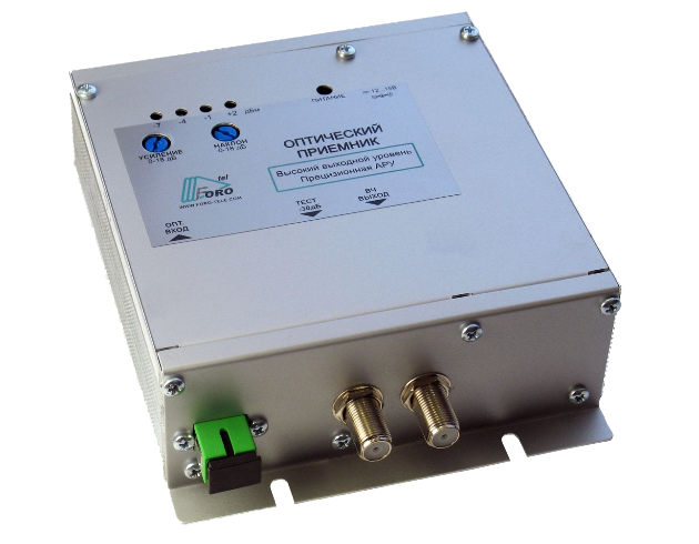 Приемник оптический FORO 212A FOROtel, 116 дБмкВ, АРУ, 12В