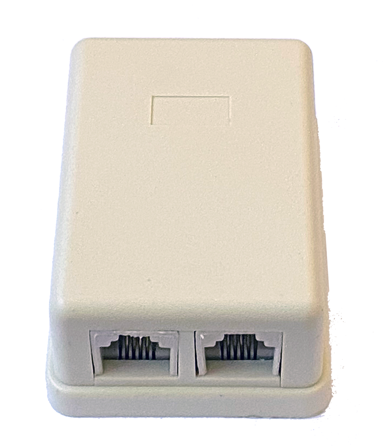 Розетка телефонная 2 порта 6P-4C X-line