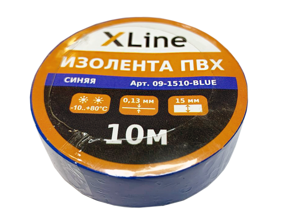 Изолента ПВХ 15 мм x 10 м X-Line, синяя