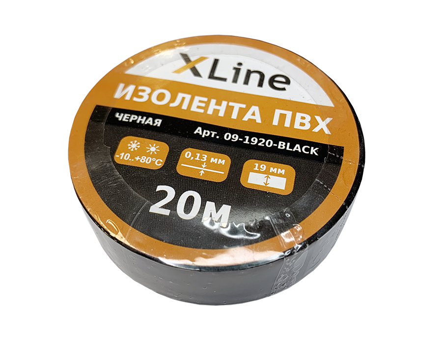 Изолента ПВХ 19 мм x 20 м X-Line, черная