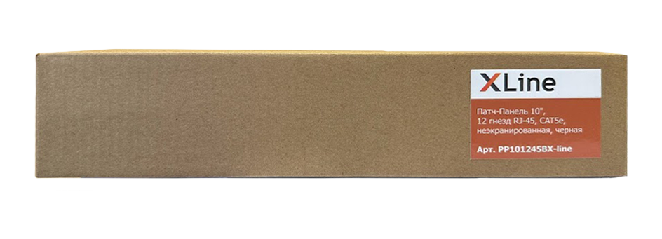 Патч-Панель 10" X-line, 12 гнезд RJ-45, CAT5e, неэкранированная, черная