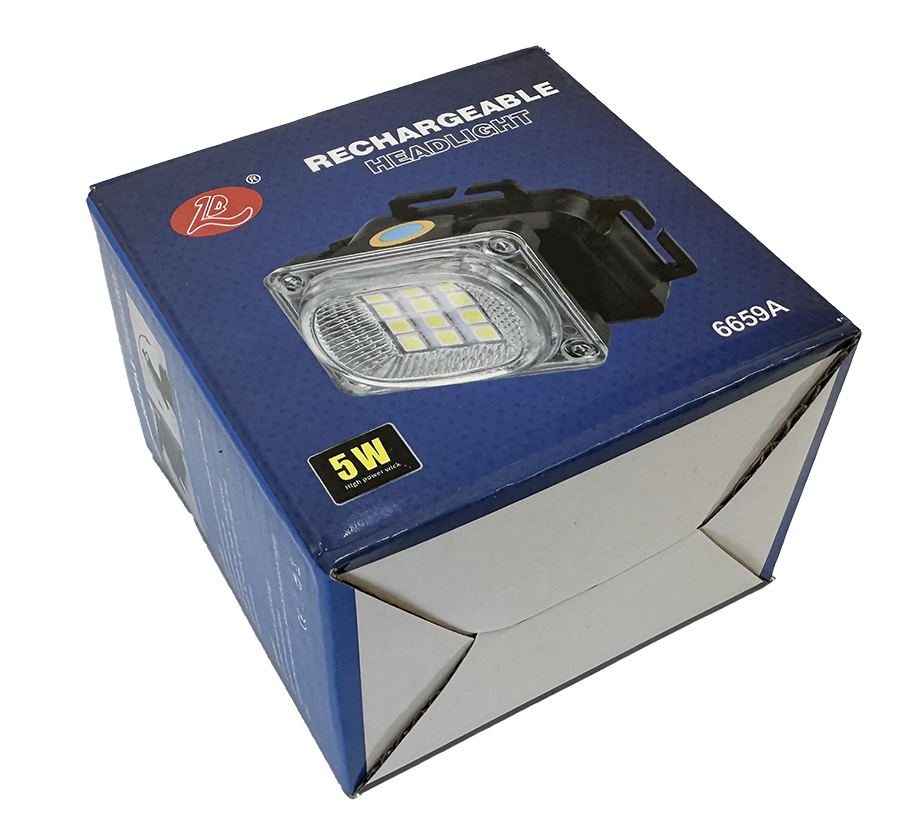 Фонарь налобный аккумуляторный, 5 Вт, 1200 мАч, 200 лм, USB, IronMaster