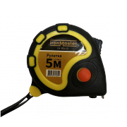Рулетка IronMaster 5 м х 19 мм, прорезиненный корпус - 