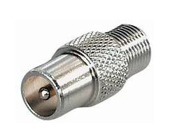 Переходник F(гнездо) - ТВ(штекер) FF18 Transmedia