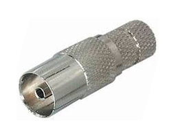 Разъем ТВ(гнездо) резьбовой на RG6 FS34-7T Transmedia металлический, прямой
