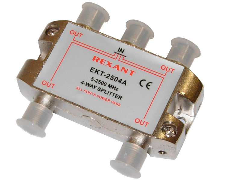 Делитель спутниковый на 4 4-WAY SAT Splitter Rexant