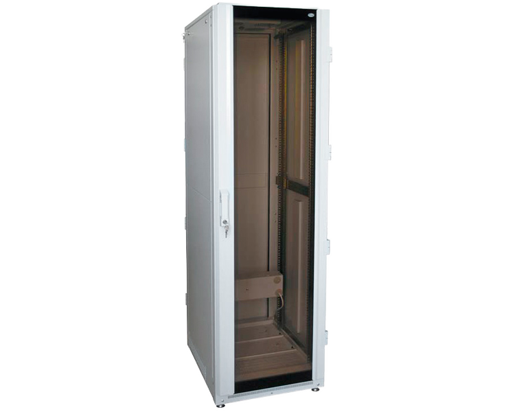 Шкаф напольный 19" 42U (2100 x 600 х 800) дверь стекл./мет. Ижтехноком