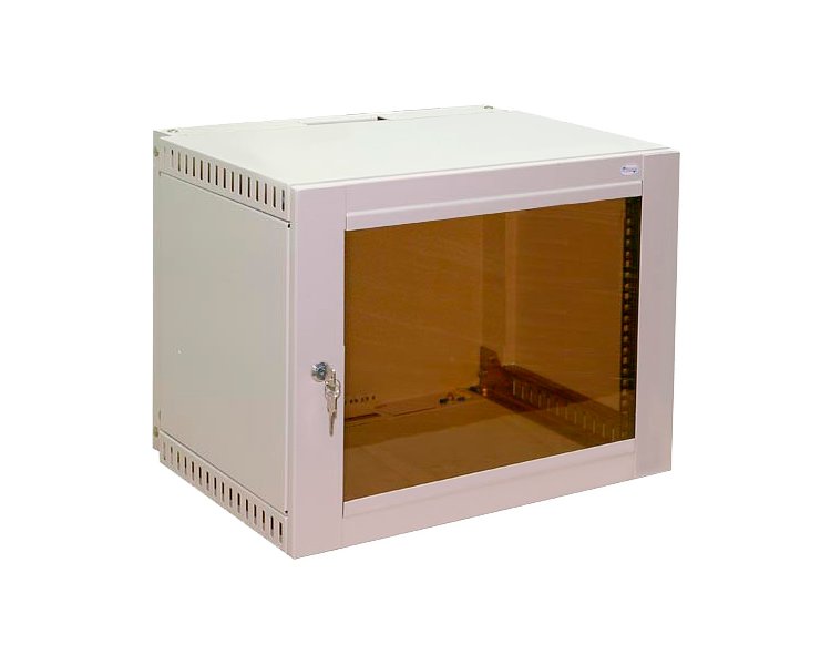 Шкаф настенный 19" 9U (450 х 560 х 400) дверь стекл. Ижтехноком