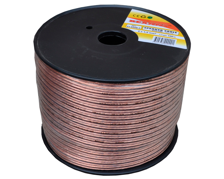 Кабель акустический BLUELINE 2 x 1.5 мм Rexant, 100 м