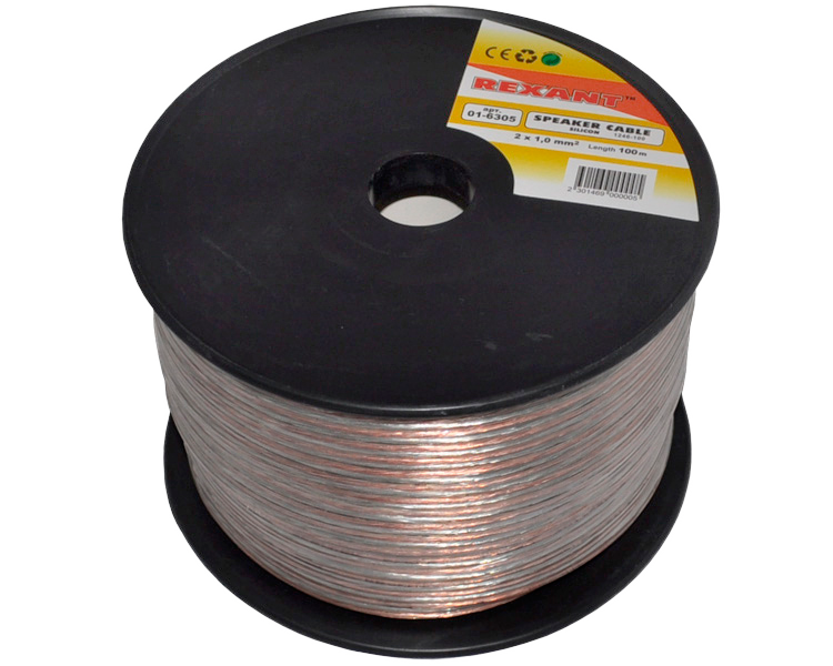 Кабель акустический SILICON 2 x 1.0 мм Rexant, 100 м