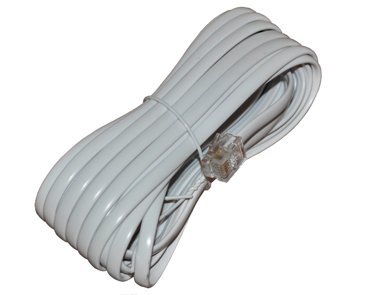 Шнур телефонный 5 м Rexant, белый