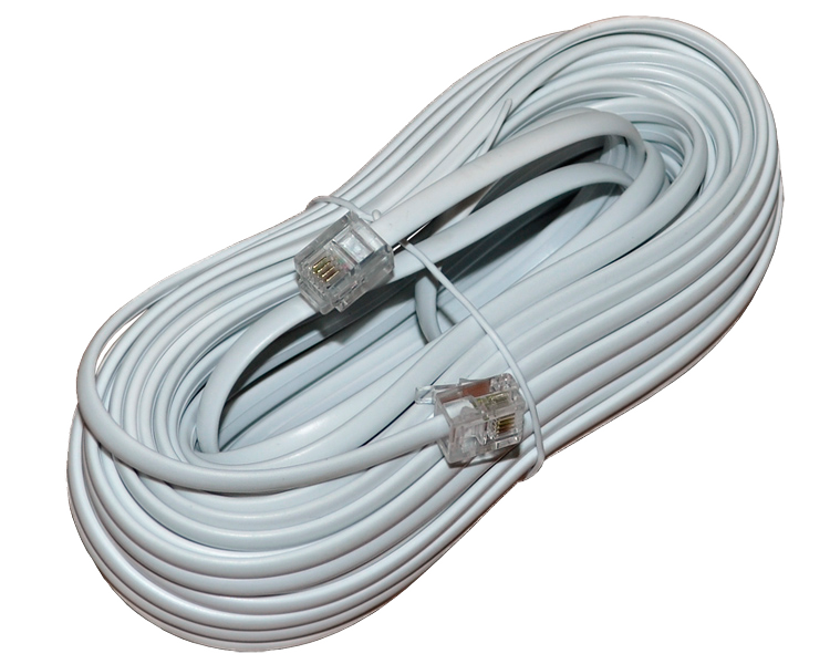 Шнур телефонный 15 м Rexant, белый