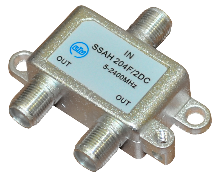 Делитель спутниковый на 2 SSAH 204F/2DC RTM