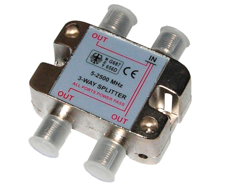 Делитель спутниковый на 3 3-WAY SAT Splitter Rexant