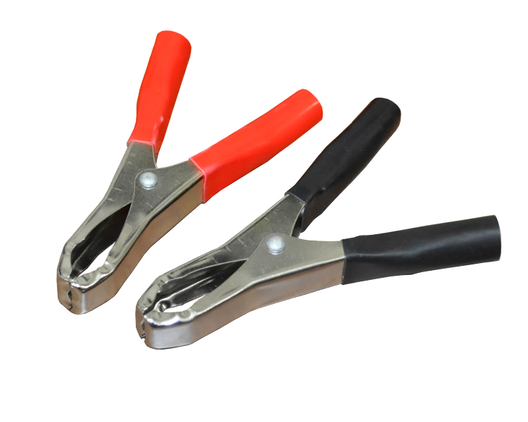 Зажим "крокодил" Rexant, 50 мм, 10 А, красный/черный