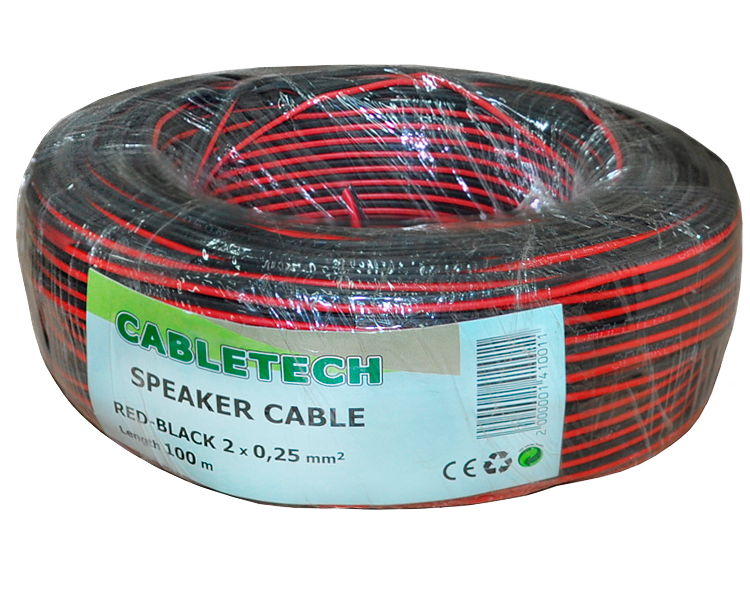 Кабель акустический RED-BLACK 2 х 0.25 мм Proconnect, 100 м