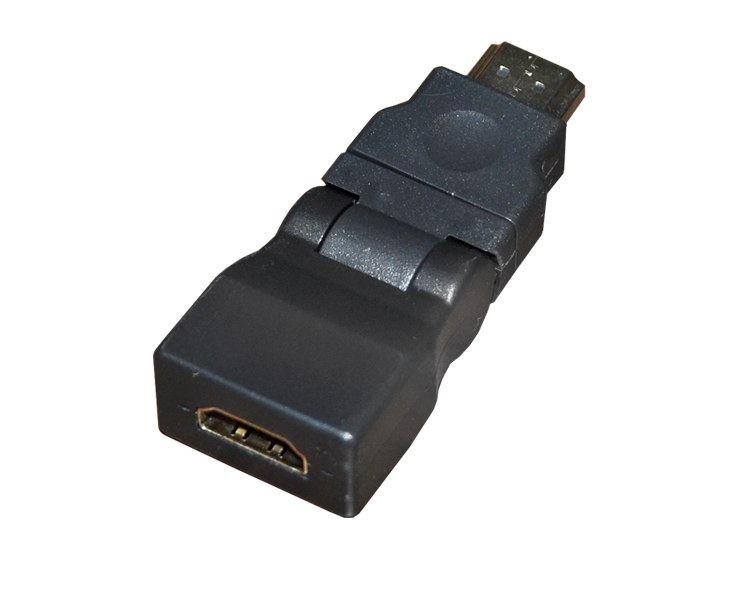 Переходник HDMI(штекер) - HDMI(гнездо) Rexant, поворотное