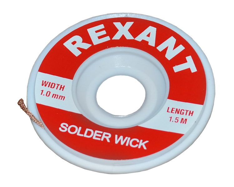 Лента медная 1 мм для удаления припоя Rexant, 1.5 м