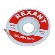 Лента медная 1 мм для удаления припоя Rexant, 1.5 м - 