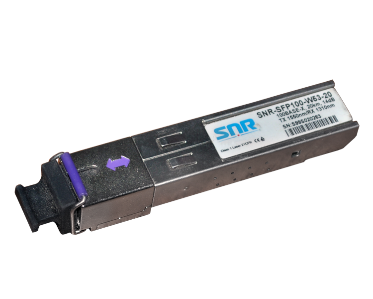 Модуль SFP SNR-SFP100-W53-20, 100Base-FX, WDM, 1550/1310, 20 км, SC