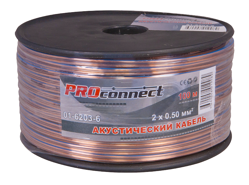Кабель акустический BLUELINE 2 x 0.5 мм Proconnect, 100 м