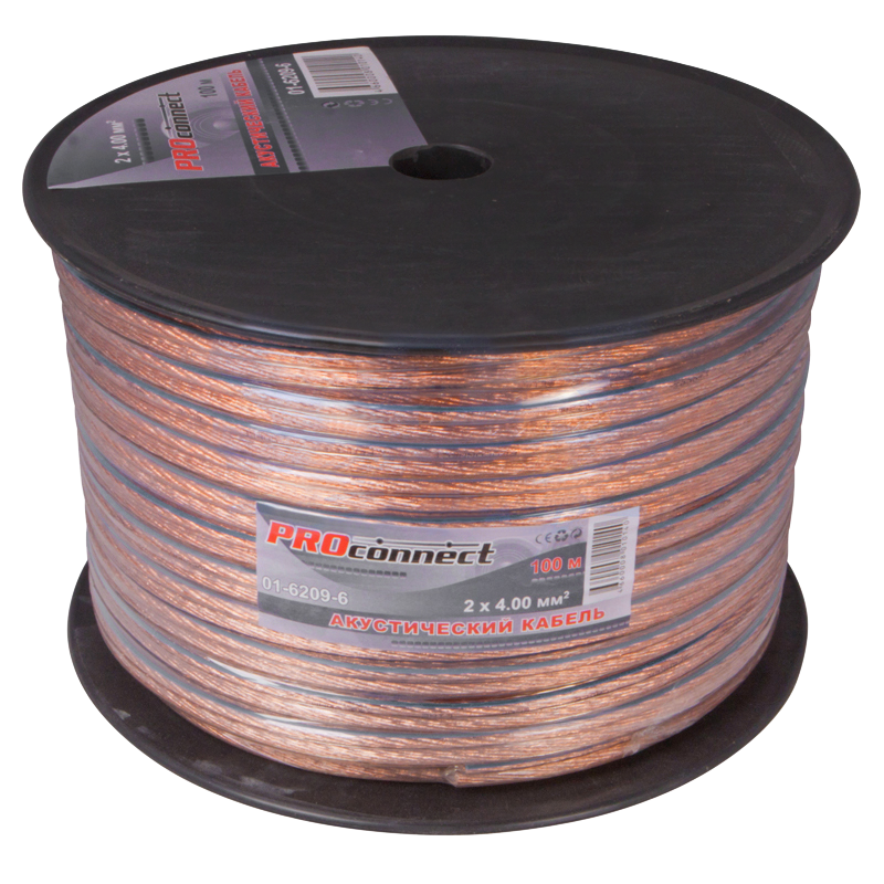 Кабель акустический BLUELINE 2 x 4.0 мм Proconnect, 100 м
