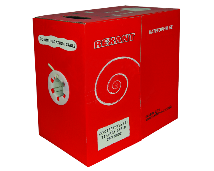 Кабель FTP 1PR 24AWG CAT5e Rexant, 305 м