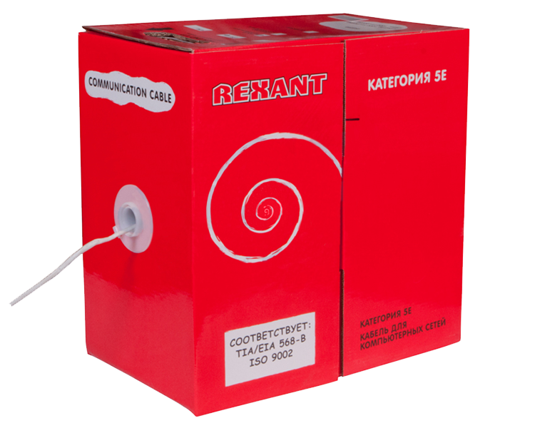 Кабель FTP 2PR 24AWG CAT5e Rexant, 305 м